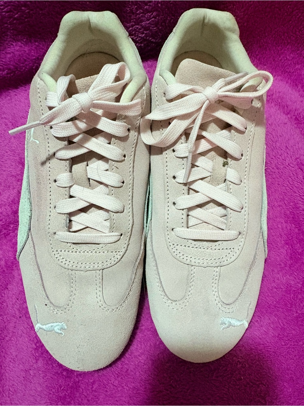 Puma Women’s Light Pink Suede Low-Top Sneakers